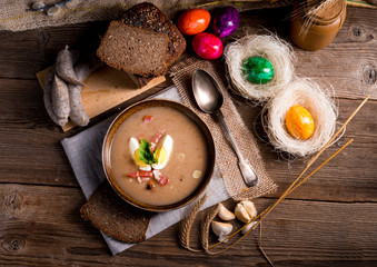 polish Sour rye soup
