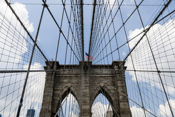 Naklejka premium Brooklyn Bridge, Nowy Jork, USA