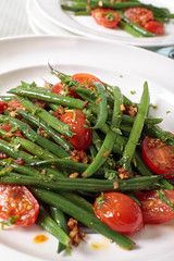 Green beans and tomato salad