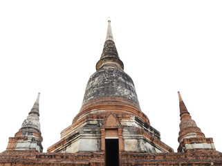 Naklejka premium Pagoda at Wat Yai Chaimongkol, Thailand