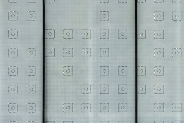 The pattern on a glass wall for interior