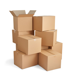 box package delivery cardboard carton stack