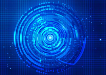 Obraz premium Technology Blue Background