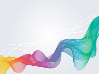 Abstract rainbow ribbon