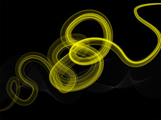 Abstract gold smoke with blend