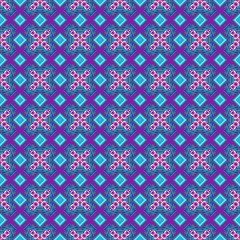 Geometric seamless pattern in a blue colors