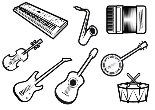 Acoustic and electric musical instruments