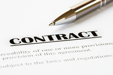 Fototapeta premium Contract and Pen