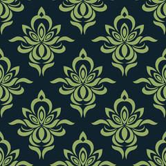 Abstract orchid flowers in seamless pattern