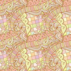 Abstract seamless doodle pattern