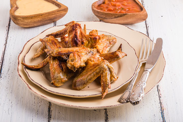 BBQ Chicken Wings with sauce
