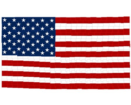 USA flag - squares