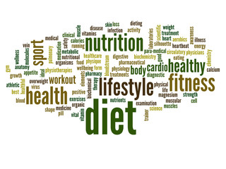 Conceptual health word cloud
