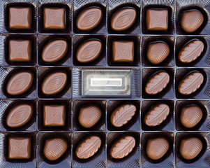 chocolates close up