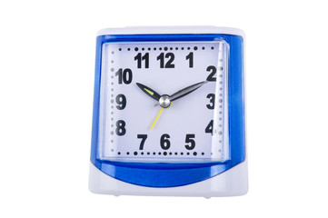 object isolated on white - plastic alarm clock