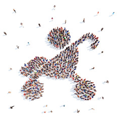 people in the form of a baby.