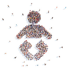 people in the form of a baby.