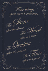 Obraz premium Vintage poster with motivational quotes