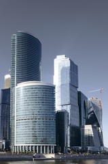 Naklejka premium Modern skyscrapers in Moscow