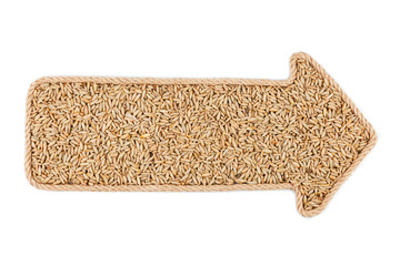 Arrow made of rope with rye