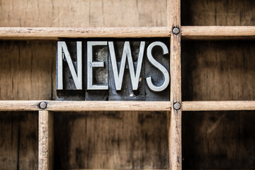 News Letterpress Type in Drawer