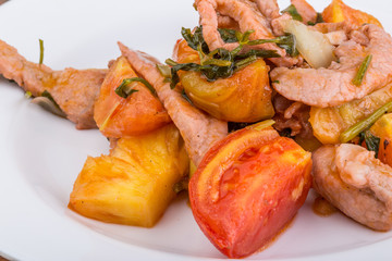 Pork and pineapple salad