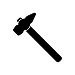 The hammer icon. Hammer symbol. Flat