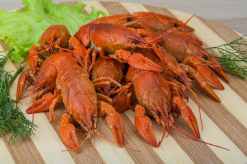 Boiled crayfish