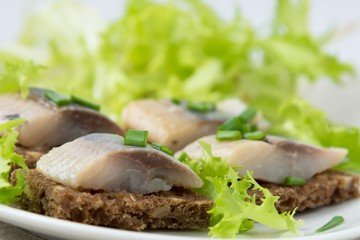 Sandwiches with herring