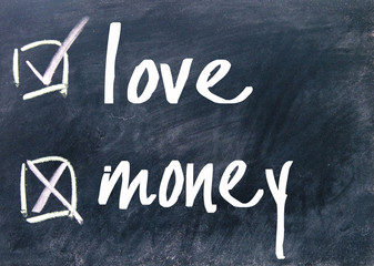 Fototapeta premium love and money choice