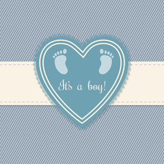 Baby shower greeting card for boys