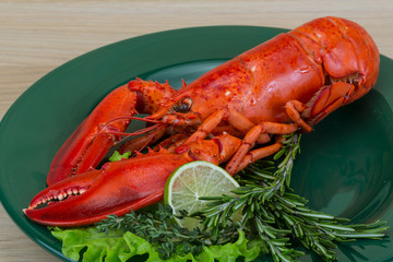 Boiled lobster