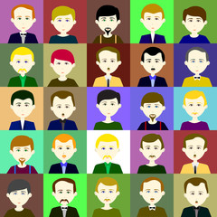 25 men. Raster. 1 2 3