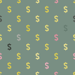 seamless background with currency symbols