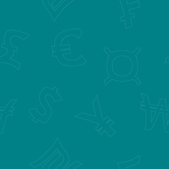 seamless background with currency symbols