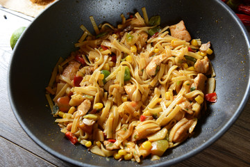 Traditional indonesian meal bami goreng