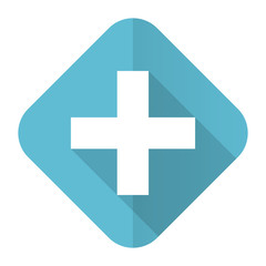 plus flat icon cross sign