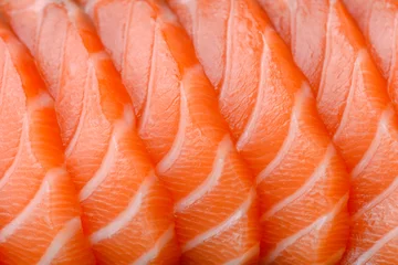 Foto op Plexiglas sliced salmon © antpkr