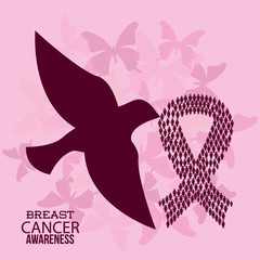 Breast cancer design, vector illustration.