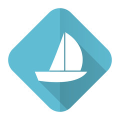 yacht flat icon sail sign
