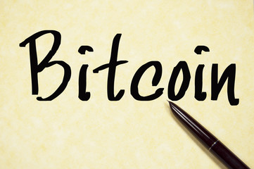 bitcoin word write on paper