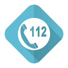 emergency call flat icon 112 call sign