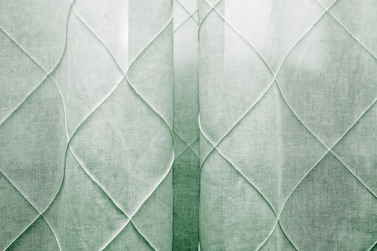 pattern with a green bedroom curtain