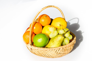 citrus fruits in basket