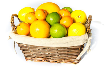 citrus fruits in basket