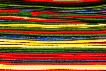 Colorful carpets in the store