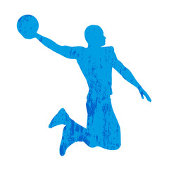 Abstract basketball player
