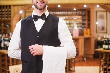 Confident waiter.
