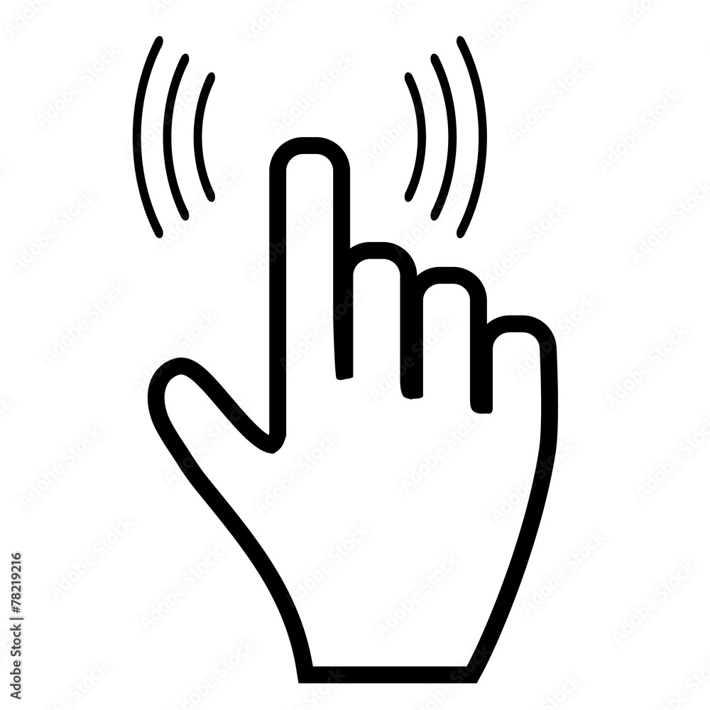 Poster click hand icon pointer