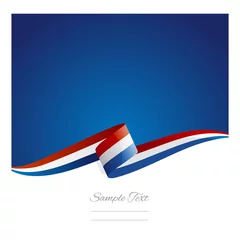 Fotobehang New abstract Netherlands flag ribbon © simbos